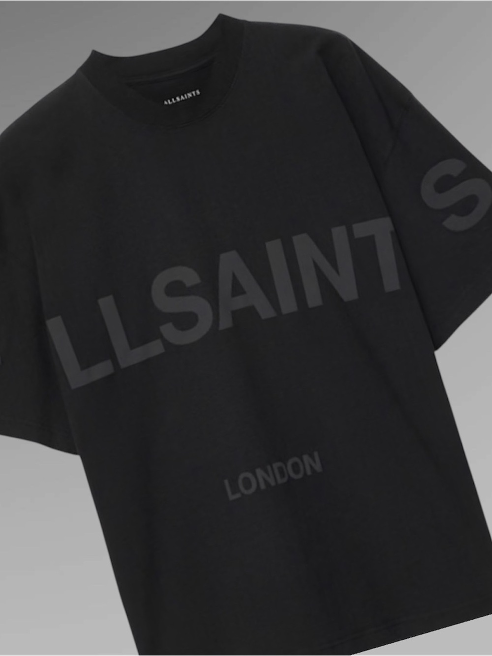 ALL SAINTS  BIGGY OVERSIZED LOGO PRINT T-SHIRT